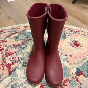Sperry Red Rubber Mid-Calf Rain Boots Size 7